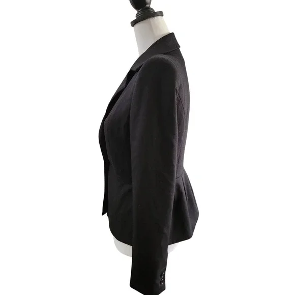 Alice Olivia Black Fitted Peplum Blazer Jacket NO SIZE TAG - Picture 6 of 12